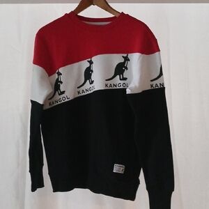 Kangol Men's Bold Red and Black Crewneck Sweater NEW